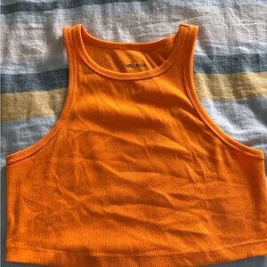 Wild Fable Bright Orange Ribbed Tank Top